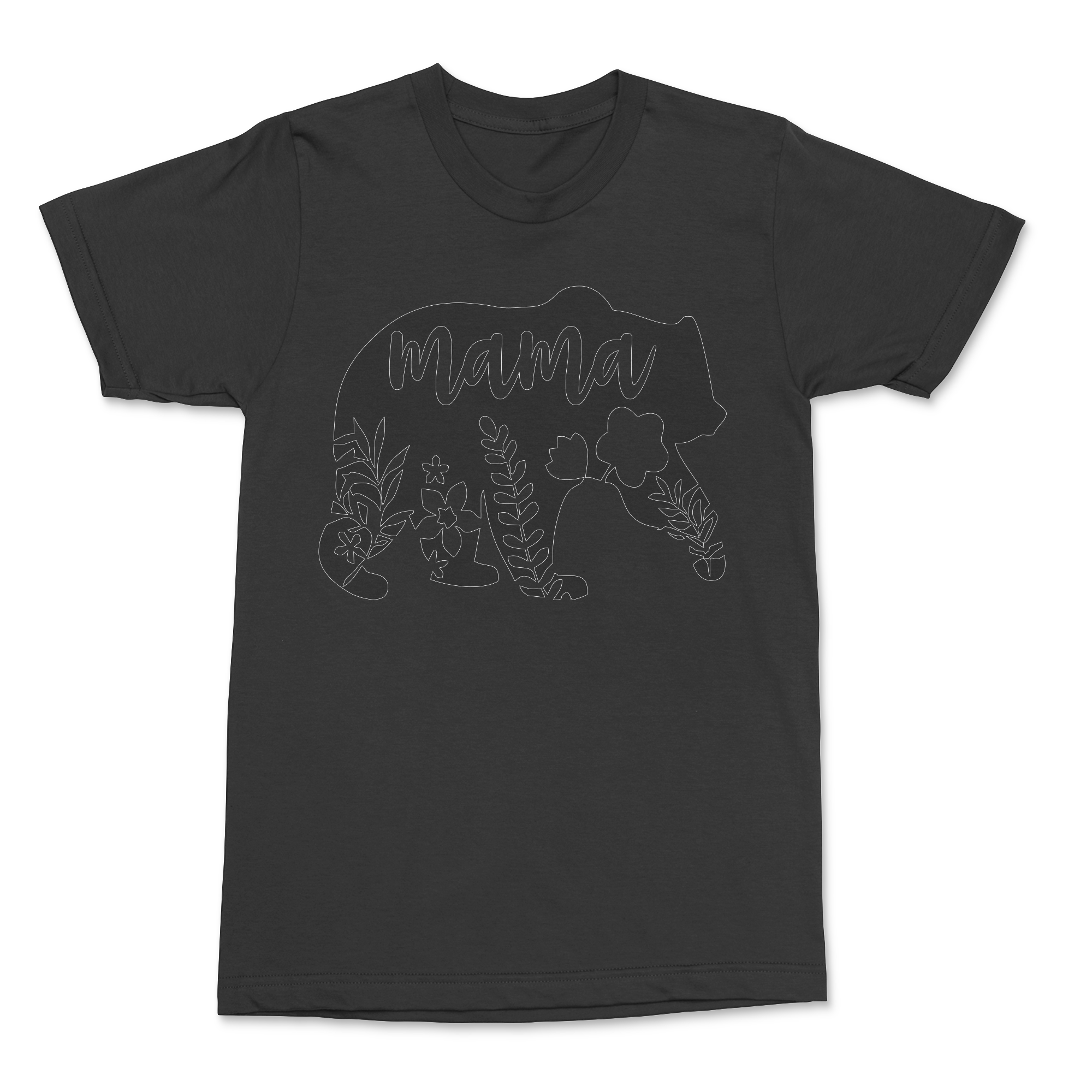 Mama Bear Tee Black Print