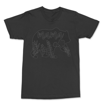 Mama Bear Tee Black Print