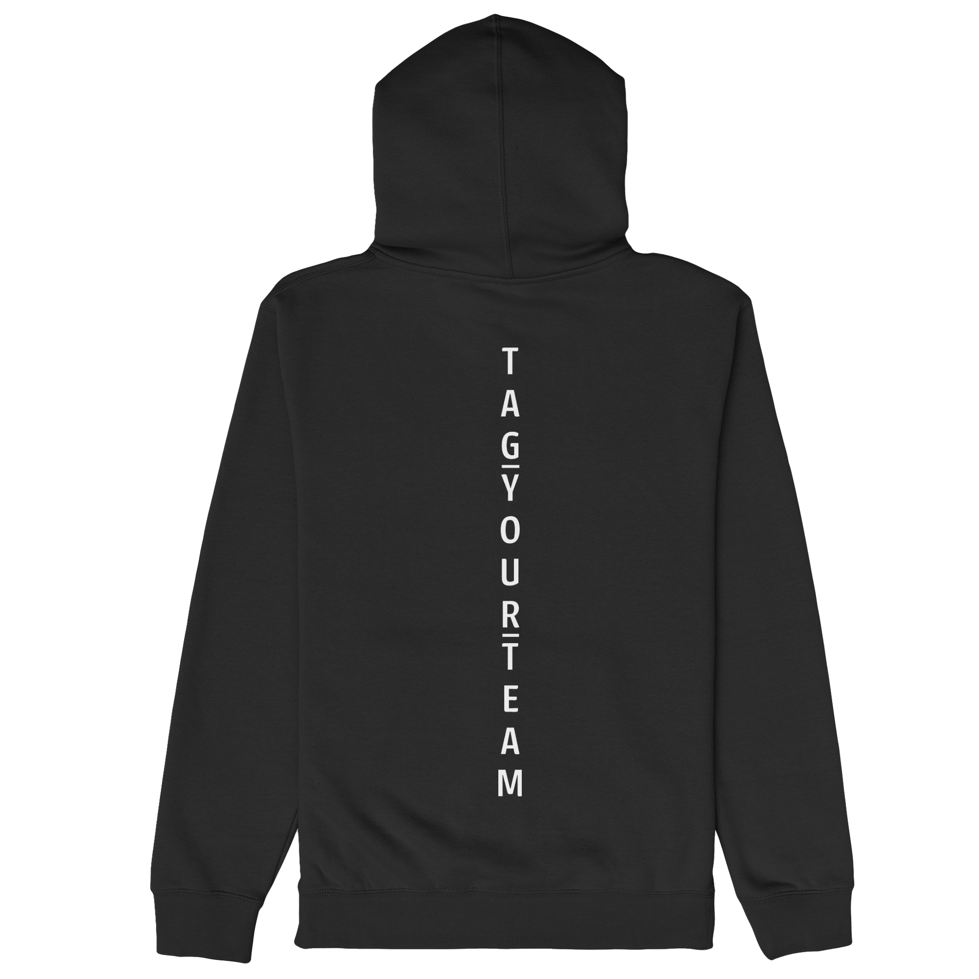 Printed Logo Zip-up Hoodie - Black - Tag Your Team