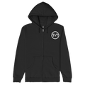 Printed Logo Zip-up Hoodie - Black - Tag Your Team