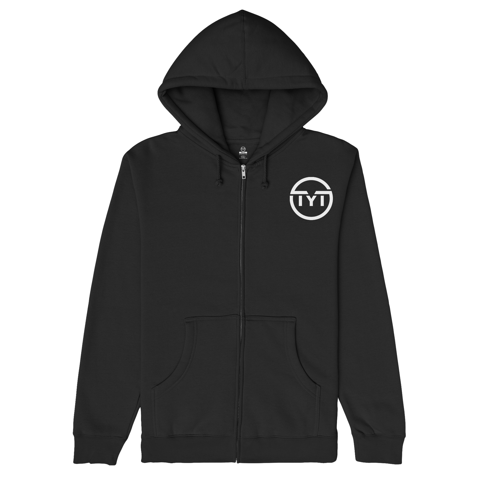 Printed Logo Zip-up Hoodie - Black - Tag Your Team
