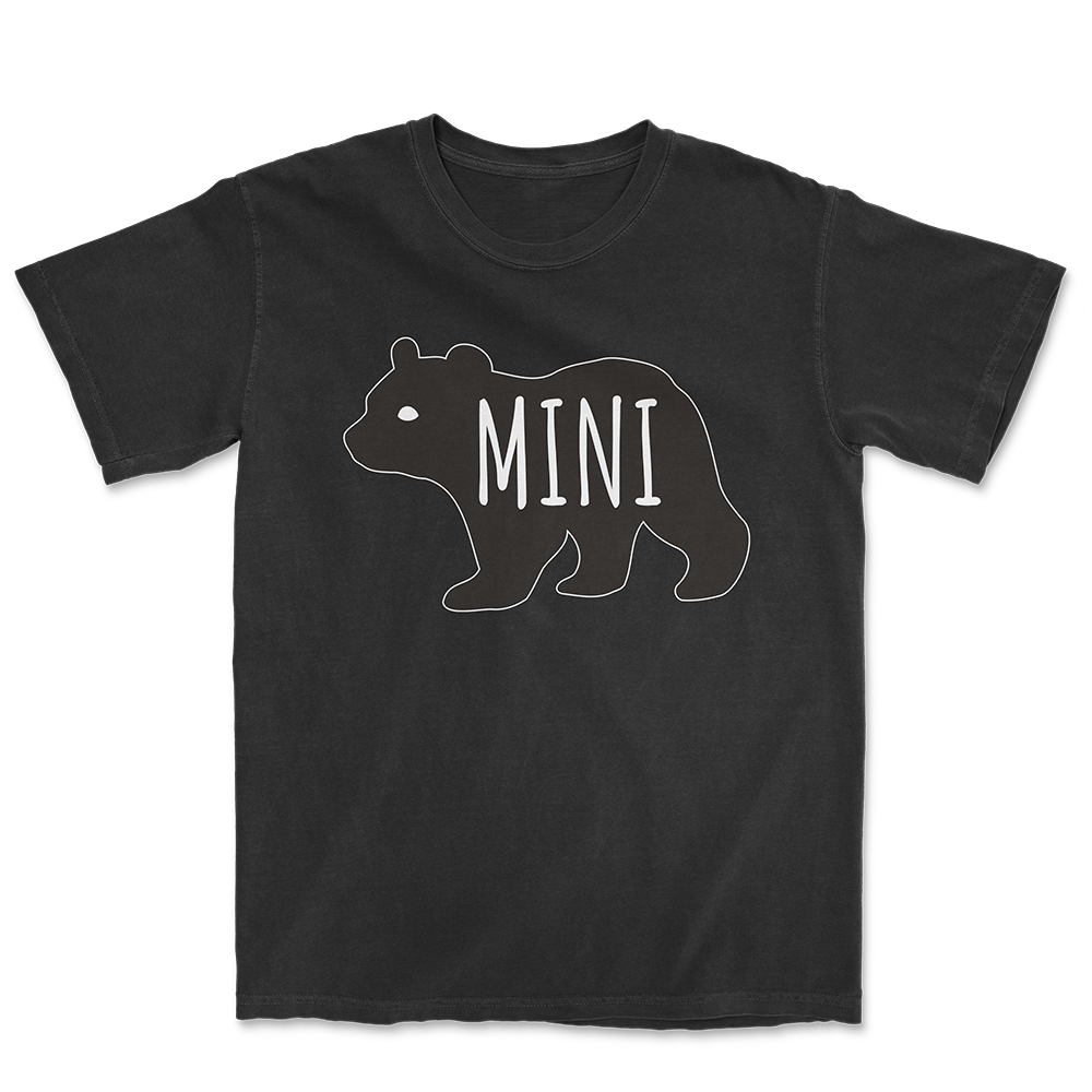 MINI BEAR Black White Tee