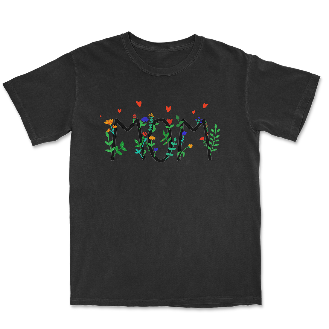 Garden Mom Black Design T-shirt