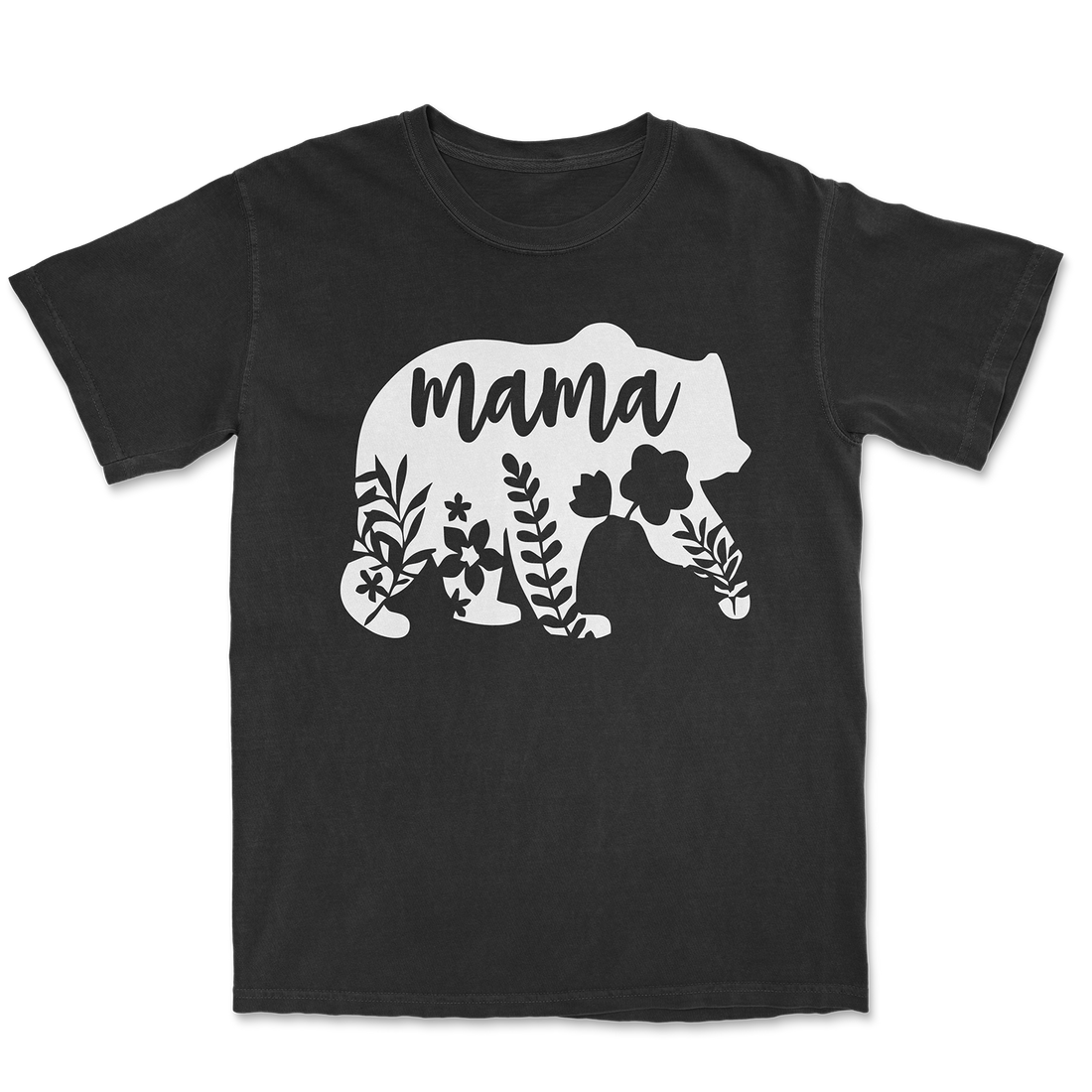 Mama Bear White Floral T-shirt