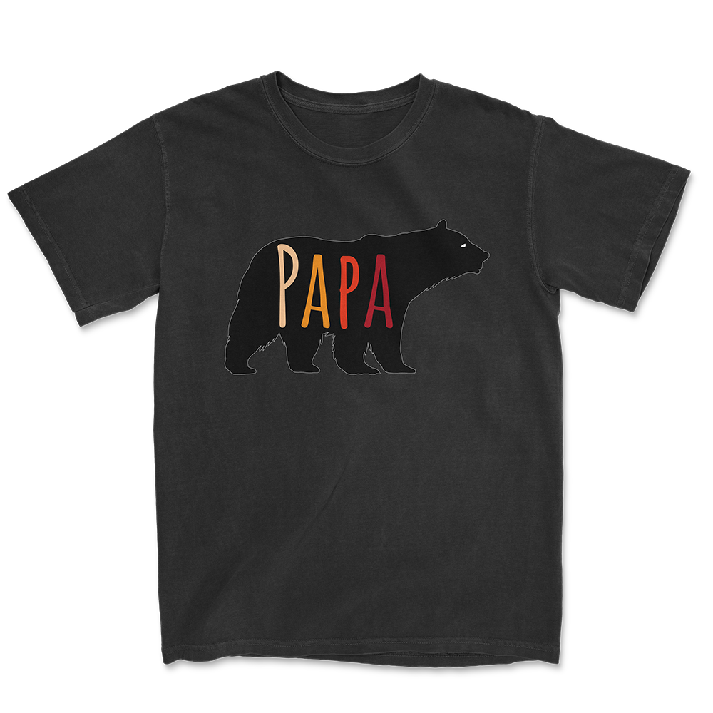 PAPA BEAR Black Color T-Shirt