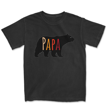 PAPA BEAR Black Color T-Shirt