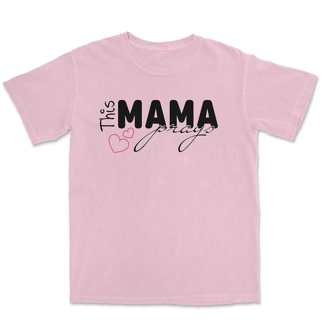This MAMA Prays Black Design T-Shirt