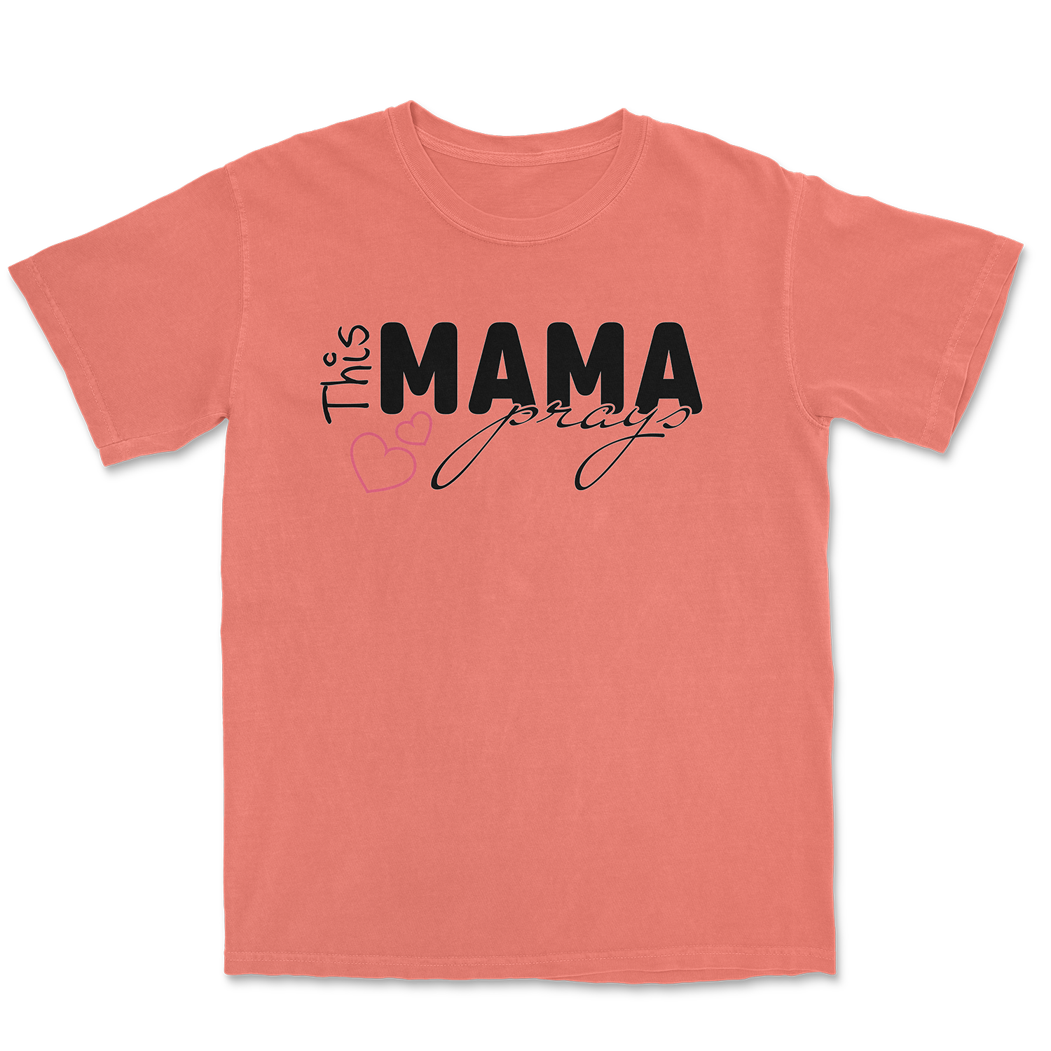 This MAMA Prays Black Design T-Shirt