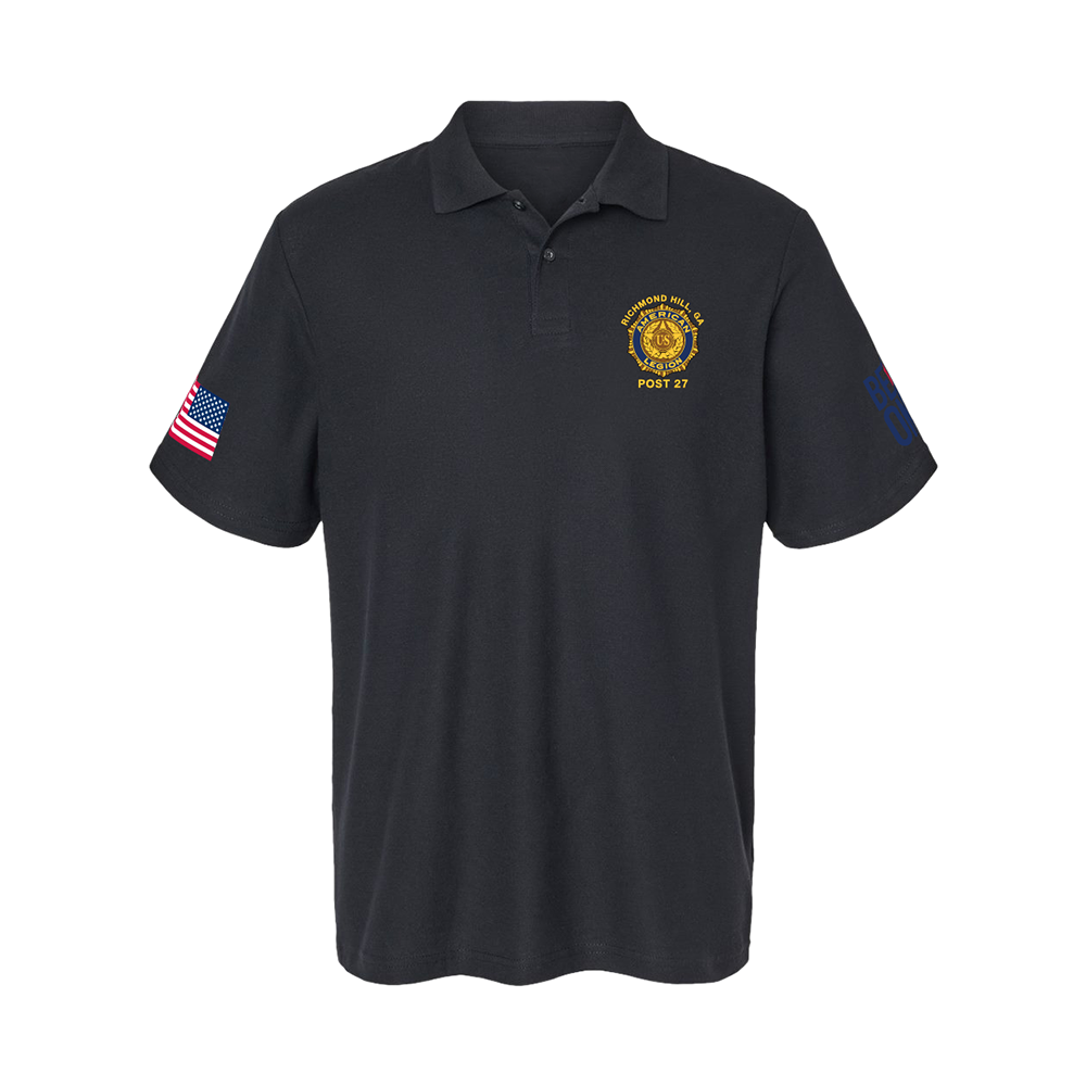 American Legion Fundraiser Polo – Black Short Sleeve - Tag Your Team
