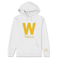 White hoodie with a yellow 'W' and 'Wildcats' text on a white background
