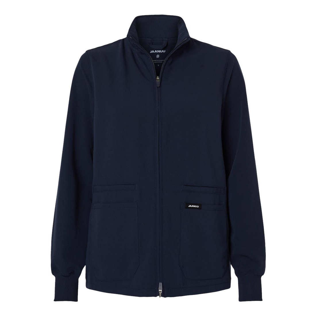 Jaanuu Women's Ceri Essential Full-Zip 6-Pocket Scrub Jacket