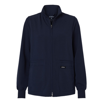 Jaanuu Women's Ceri Essential Full-Zip 6-Pocket Scrub Jacket - Tag Your Team
