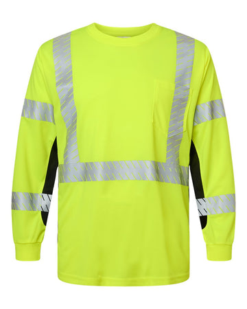 Unisex Class 3 High-Visibility Long-Sleeve Safety Shirt | Kishigo