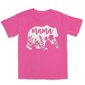 Mama Bear White Floral T-shirt