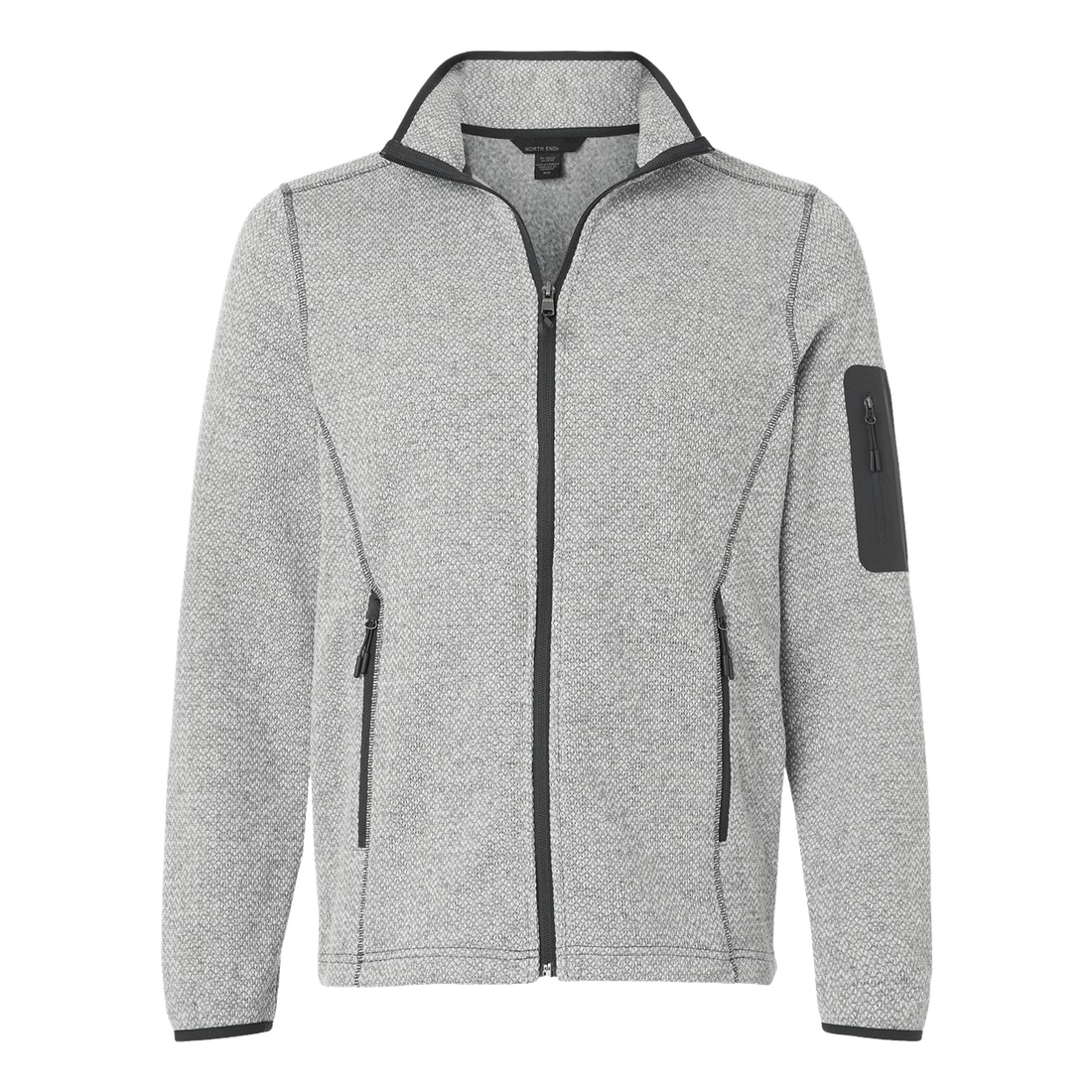 North End Custom Embroidered Men's Sweater Knit Jacket