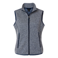 North End Custom Embroidered Women's Jasper Jacquard Fleece Vest - Tag Your Team
