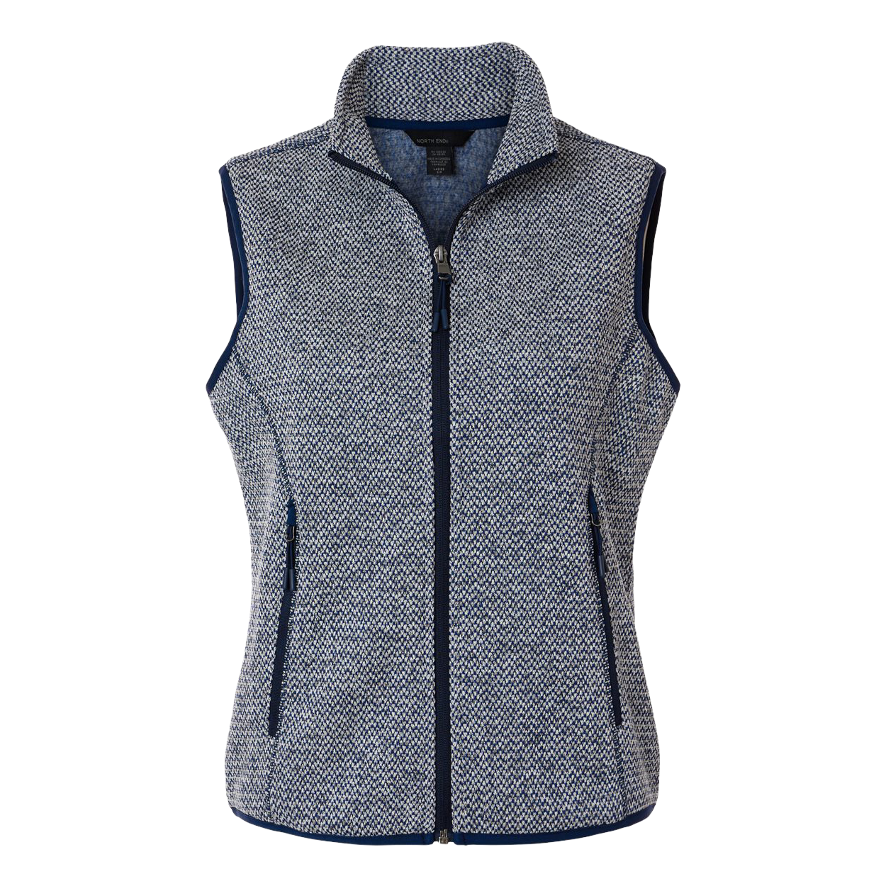 North End Custom Embroidered Women's Jasper Jacquard Fleece Vest - Tag Your Team