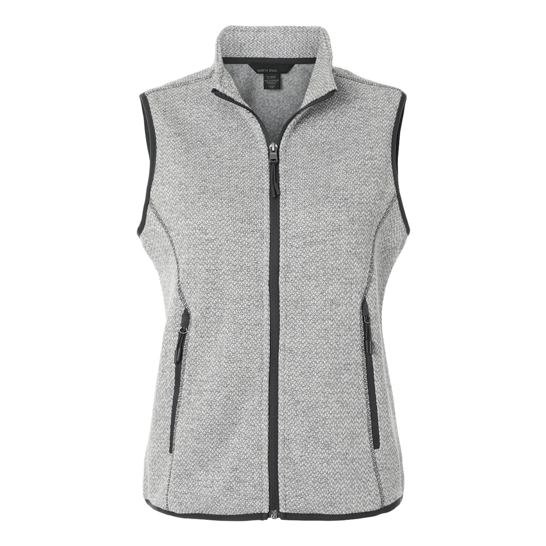North End Custom Embroidered Women's Jasper Jacquard Fleece Vest