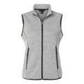 North End Custom Embroidered Women's Jasper Jacquard Fleece Vest - Tag Your Team