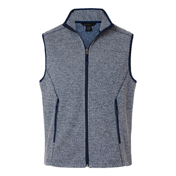 North End Custom Embroidered Men's Jasper Jacquard Fleece Vest - Tag Your Team