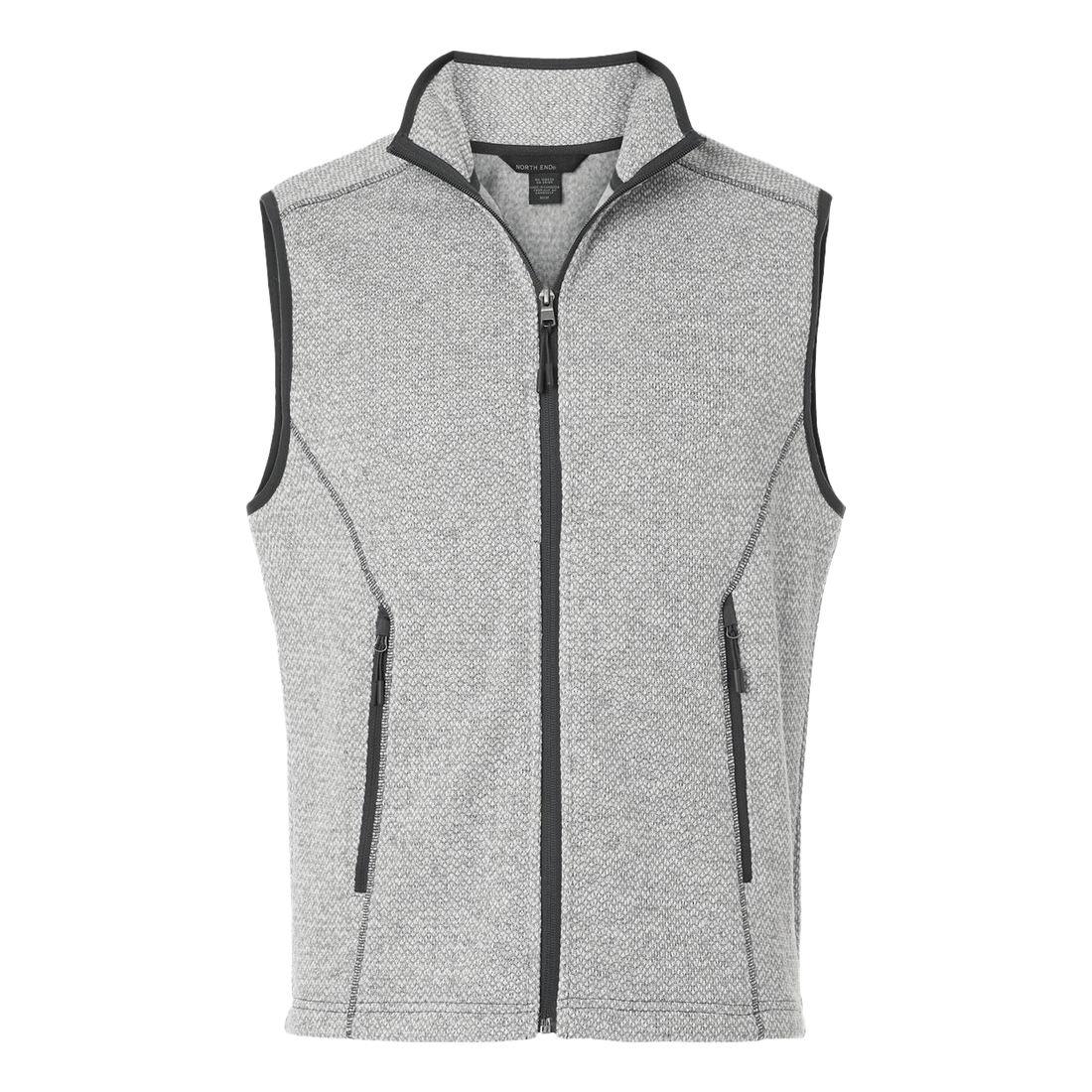 North End Custom Embroidered Men's Jasper Jacquard Fleece Vest