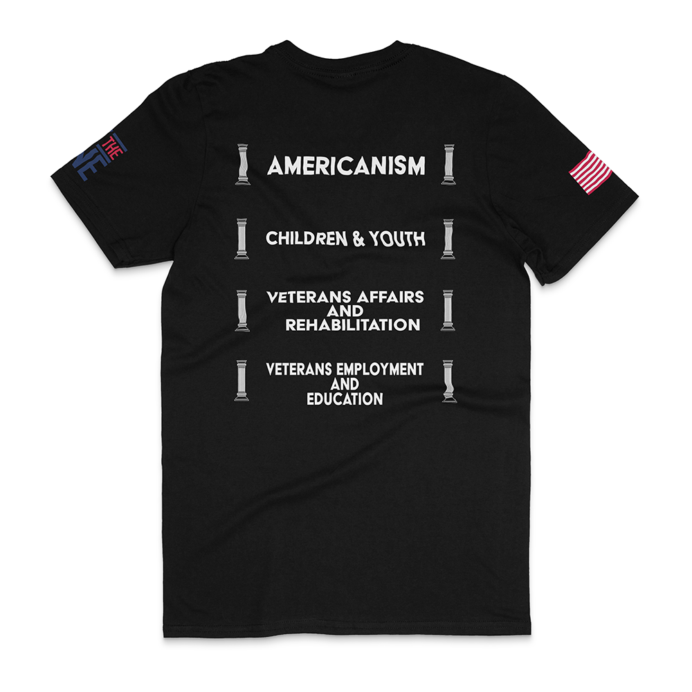 American Legion Fundraiser – Black Short Sleeve V Neck - Tag Your Team
