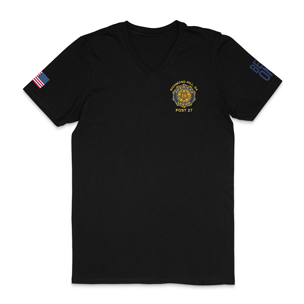 American Legion Fundraiser – Black Short Sleeve V Neck - Tag Your Team