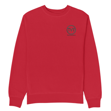 Embroidered Logo Crewneck - Red - Tag Your Team