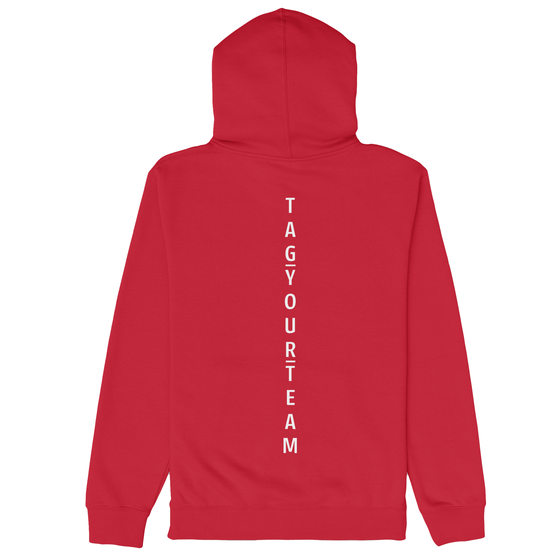Printed Logo Zip-up Hoodie - Red - Tag Your Team