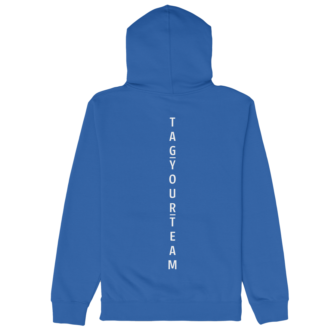 Printed Logo Zip-up Hoodie - Royal Blue - Tag Your Team