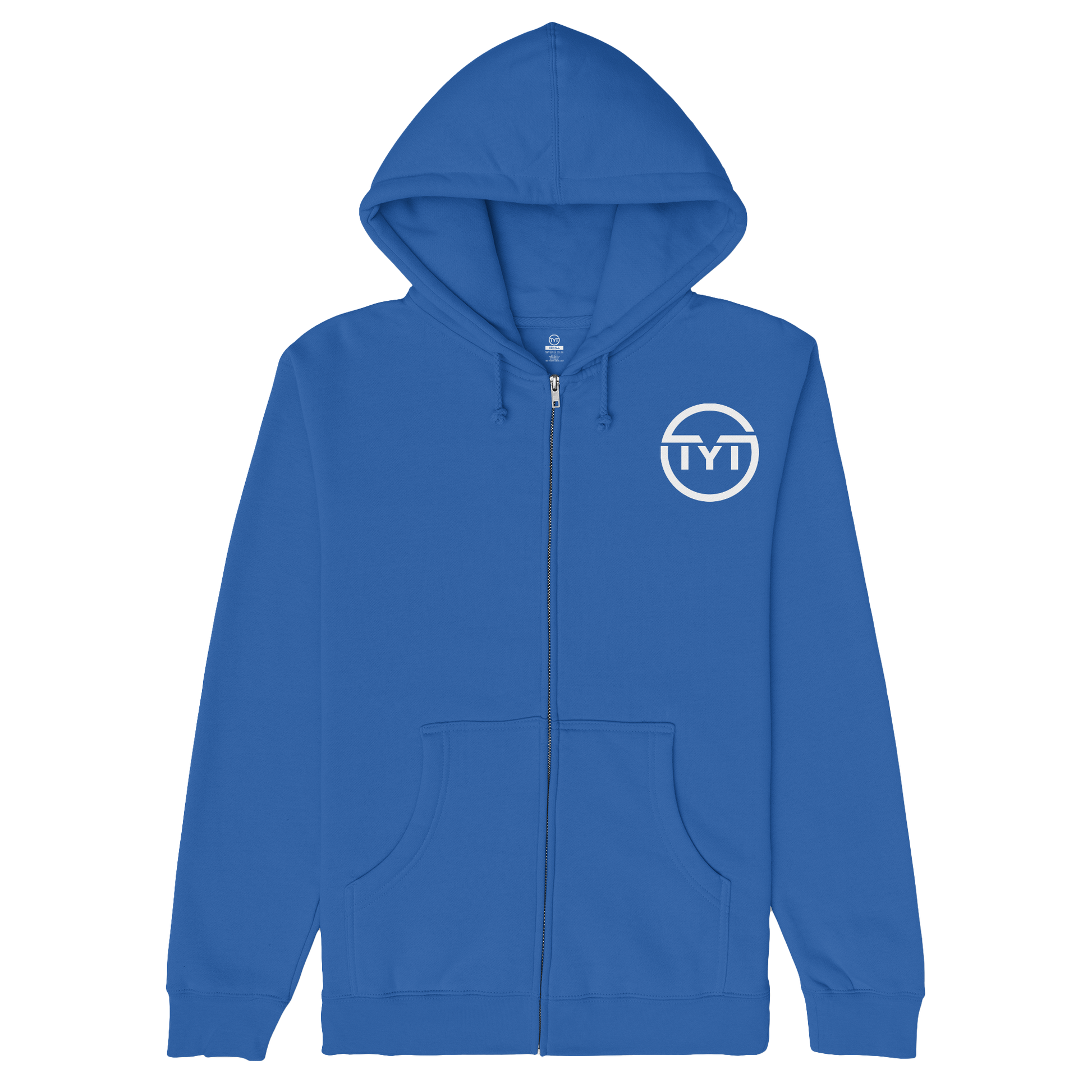 Printed Logo Zip-up Hoodie - Royal Blue - Tag Your Team
